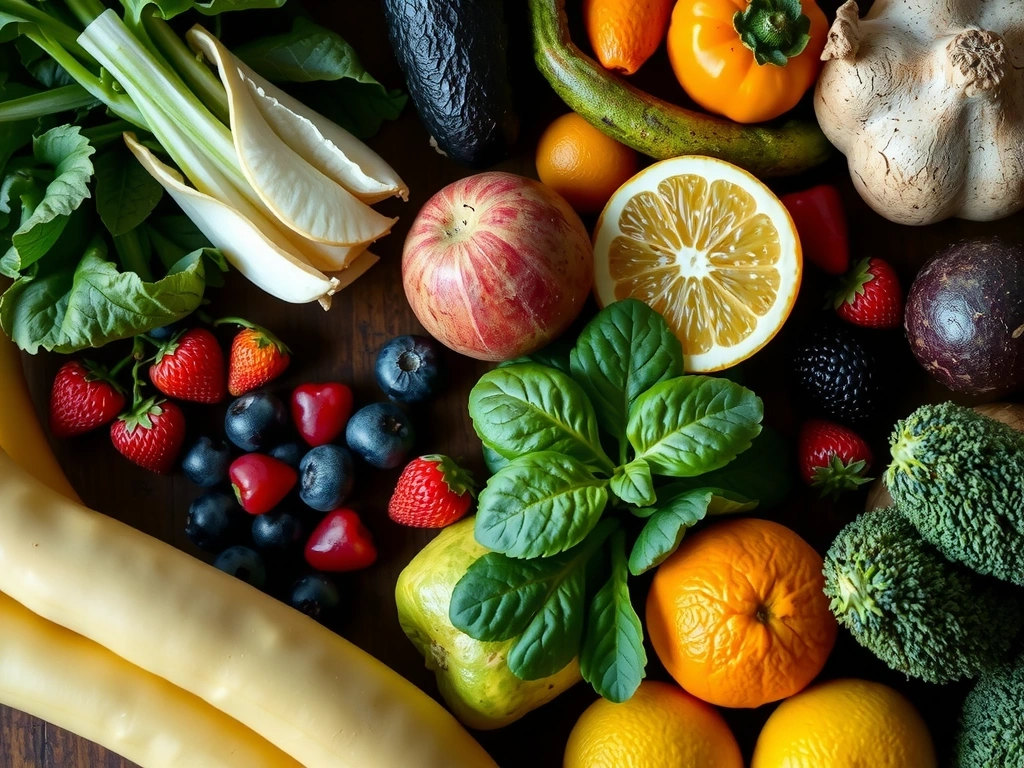 Frisches Obst und Gemüse als Symbol für gesunde Ernährung