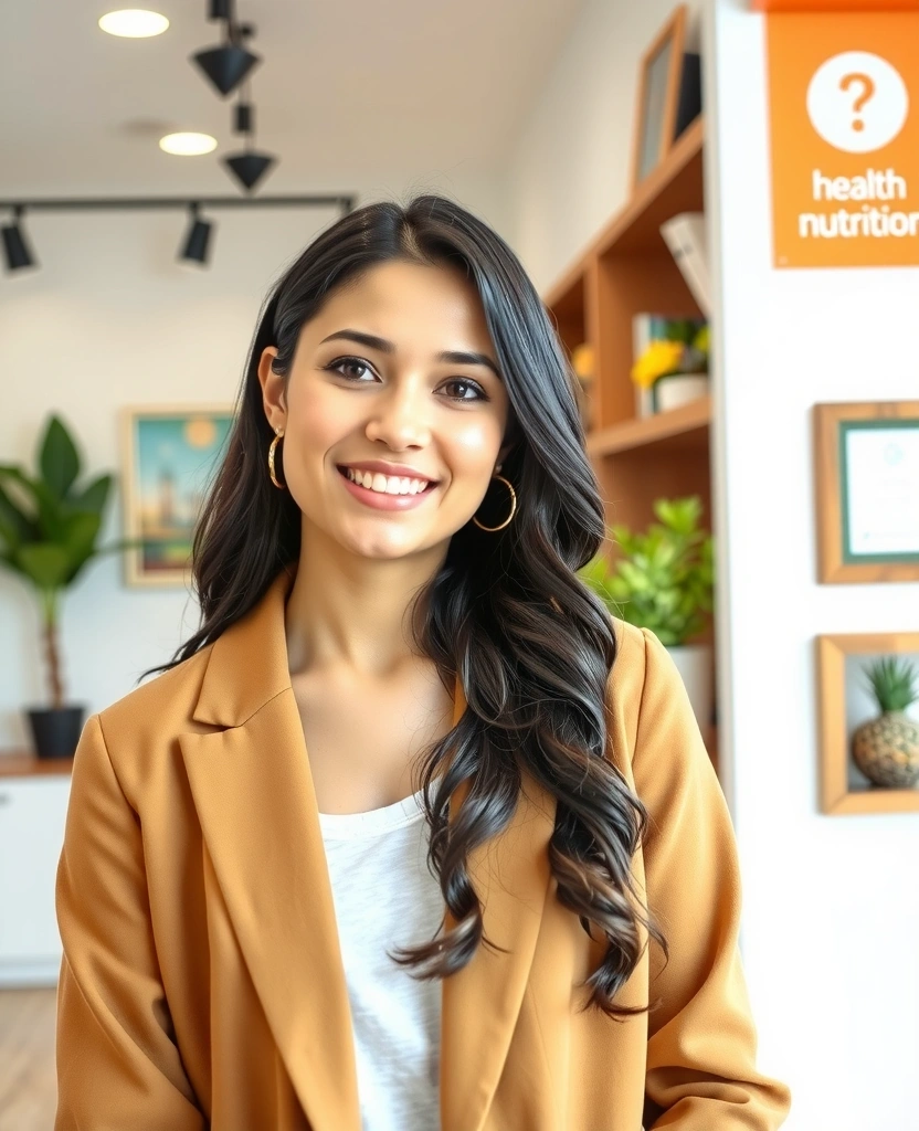 Professionelles und freundliches Foto der Ernährungsberaterin